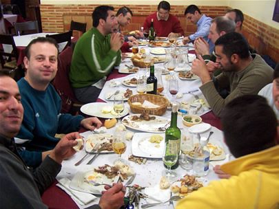 La Colla “El Capaso” almorzando - “Almuersico del año” 2008 (16 de febrero 2008)